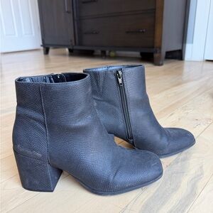 Mix No. 6 Textured Black Ankle Boots